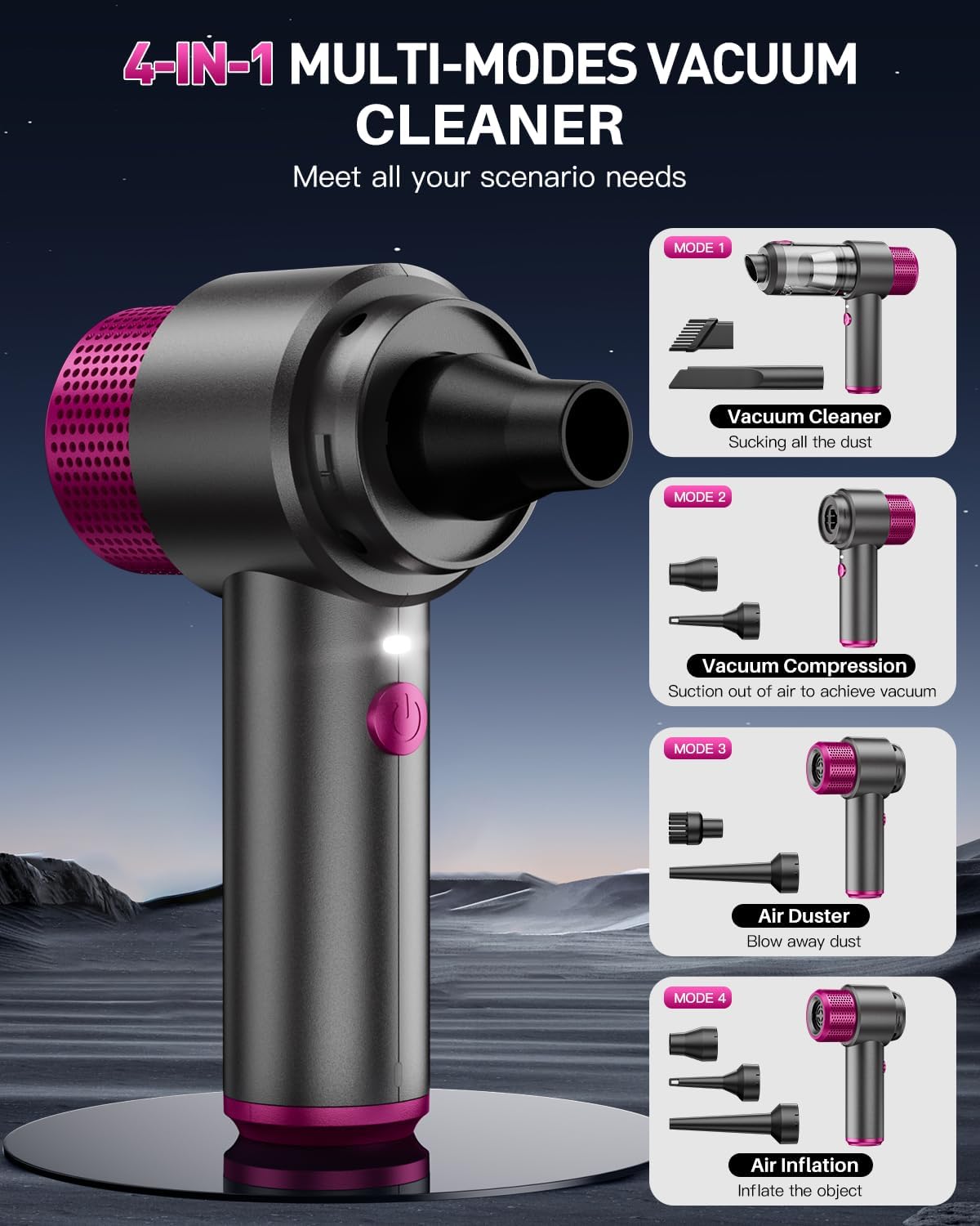  Handheld Car Vacuum Cleaner Cordless