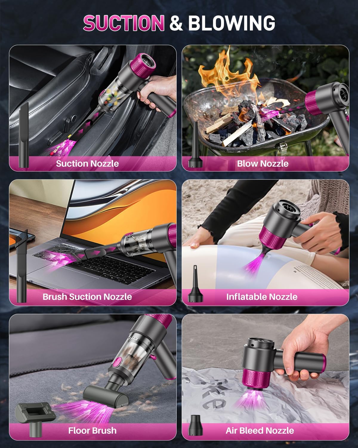  Handheld Car Vacuum Cleaner Cordless
